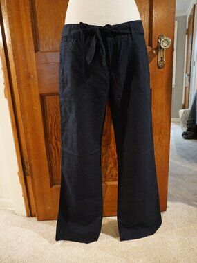 NWT Banana Republic cotton/linen blend navy pants